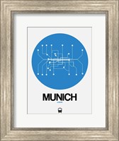 Munich Blue Subway Map Fine Art Print