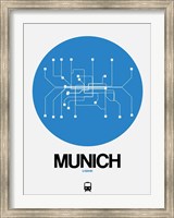 Munich Blue Subway Map Fine Art Print