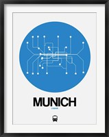 Munich Blue Subway Map Fine Art Print