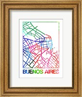 Buenos Aires Watercolor Street Map Fine Art Print