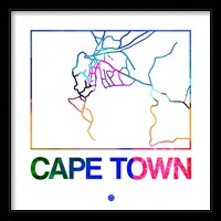 Cape Town Watercolor Street Map Fine Art Print