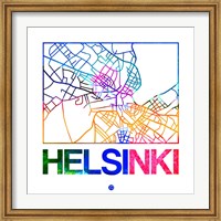 Helsinki Watercolor Street Map Fine Art Print