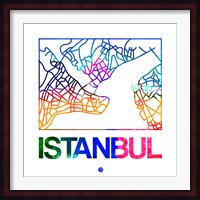 Istanbul Watercolor Street Map Fine Art Print