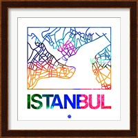 Istanbul Watercolor Street Map Fine Art Print