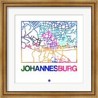 Johannesburg Watercolor Street Map Fine Art Print