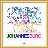 Johannesburg Watercolor Street Map Fine Art Print