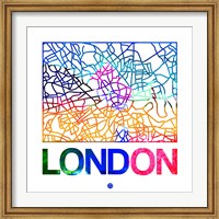 London Watercolor Street Map Fine Art Print