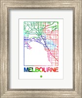 Melbourne Watercolor Street Map Fine Art Print