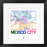 Mexico City Watercolor Street Map Fine Art Print