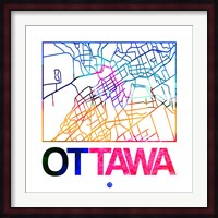 Ottawa Watercolor Street Map Fine Art Print