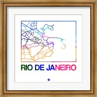 Rio De Janeiro Watercolor Street Map Fine Art Print