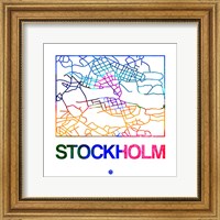 Stockholm Watercolor Street Map Fine Art Print