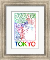 Tokyo Watercolor Street Map Fine Art Print