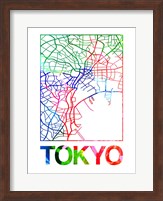 Tokyo Watercolor Street Map Fine Art Print