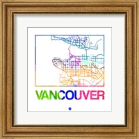 Vancouver Watercolor Street Map Fine Art Print