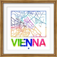Vienna Watercolor Street Map Fine Art Print