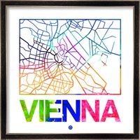 Vienna Watercolor Street Map Fine Art Print