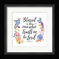 Floral Bible Verse I Framed Print
