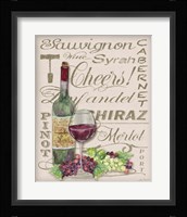 Cheers Wine Art - White Fine Art Print