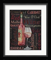 Red Wine - Black Fine Art Print