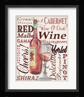 Red Wine - White Fine Art Print