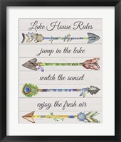 Sentimental Arrows-Lake House Rules Framed Print