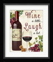 Wine A Little Framed Print
