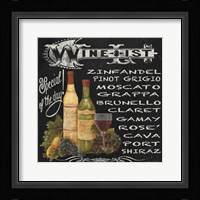 Wine List Chalkboard Framed Print