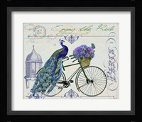 Peacock On Bicylce I Fine Art Print