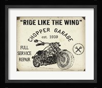 Vintage Motorcycle Mancave - D Framed Print
