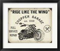 Vintage Motorcycle Mancave - D Framed Print