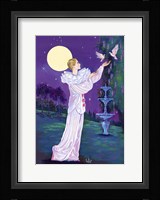 Pierrot And Doves Fine Art Print