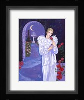 Pierrot In The Rose Garden Fine Art Print