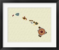 Hawaii State Map Fine Art Print