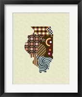 Illinois State Map Fine Art Print