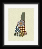 New Hampshire State Map Fine Art Print