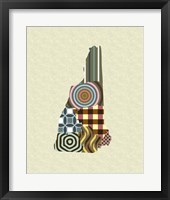 New Hampshire State Map Fine Art Print