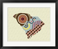 South Carolina State Map Fine Art Print