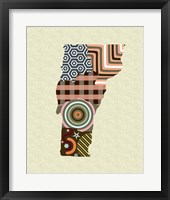Vermont State Map Fine Art Print