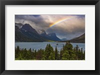 Glacier Rainbow Framed Print