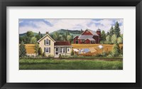 House, Quilt & Red Barn Fine Art Print
