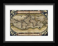 Cosmos-Ortelius World Map 1570 Fine Art Print