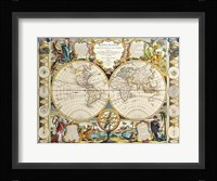 French Map Of The World 1755 Fine Art Print