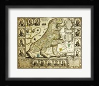 Leo Belgicus Map - Hendrik Floris Van Langren Pre 1609 Fine Art Print