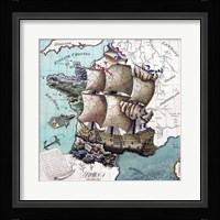 Map Of France As A Ship -1796 Fine Art Print