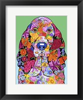 Flowers Basset Hound Fine Art Print