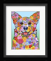 Flowers Corgi Fine Art Print