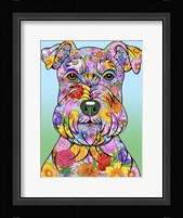 Flowers Schnauzer Fine Art Print