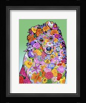 Flowers Shetland Sheepdog Fine Art Print