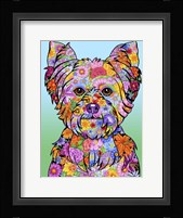 Flowers Yorkie Puppycut Fine Art Print